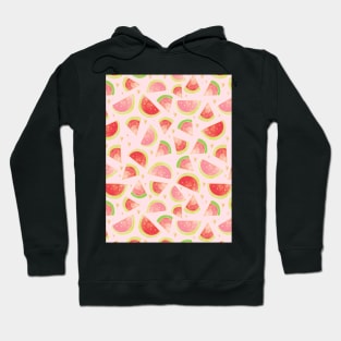 Watermelon Slices & Hearts, Pink Hoodie